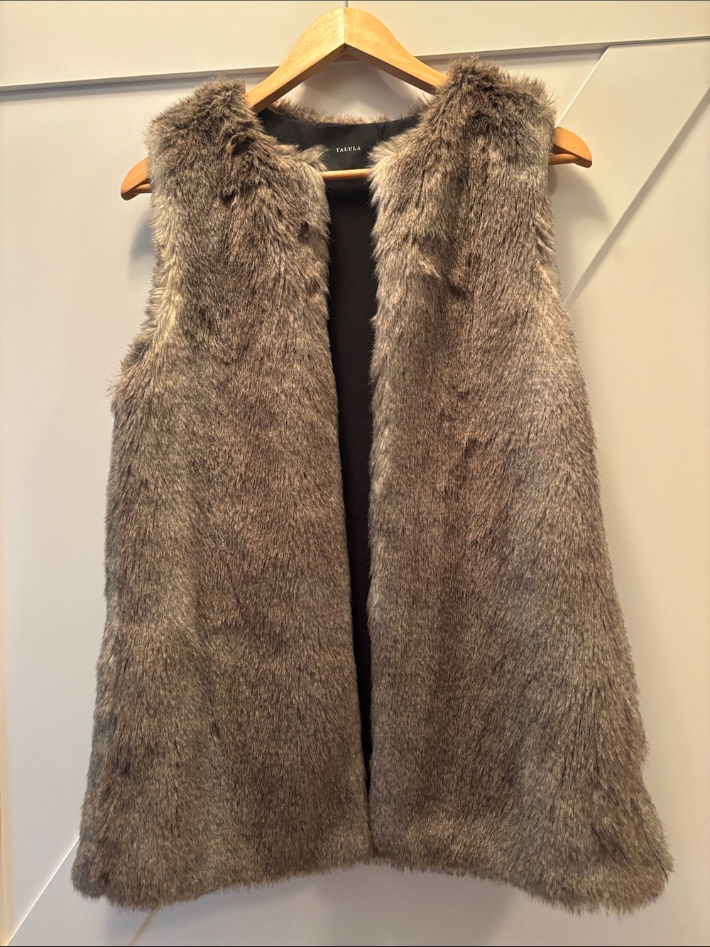 Talula Black Faux Fur Trim Jacket vest